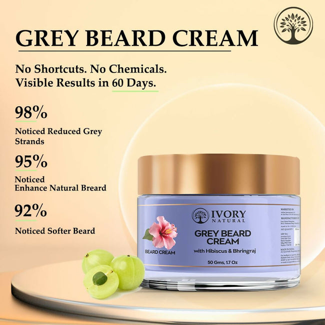 Ivory Natural Greys Beard Cream Restores Your Beard's Natural Color Main Image