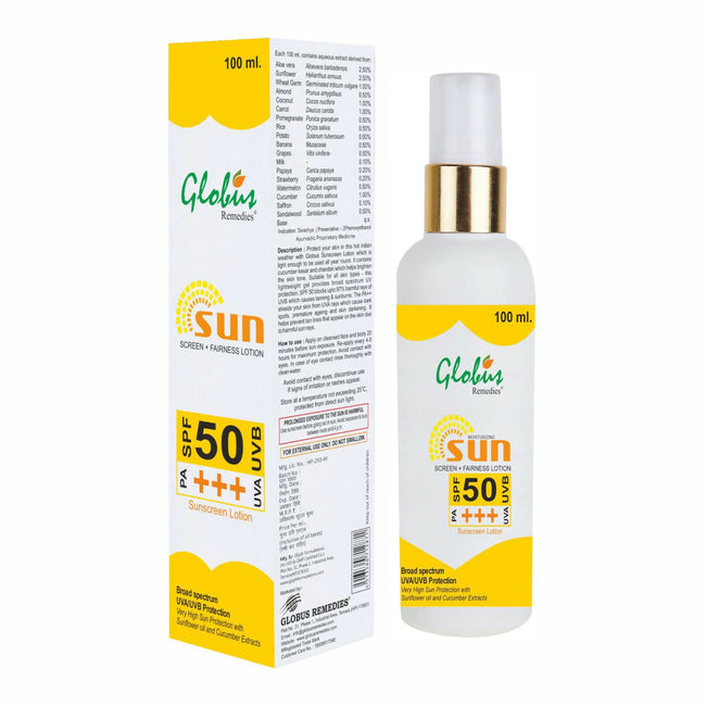 Globus Remedies Sunscreen Lotion Hover Image