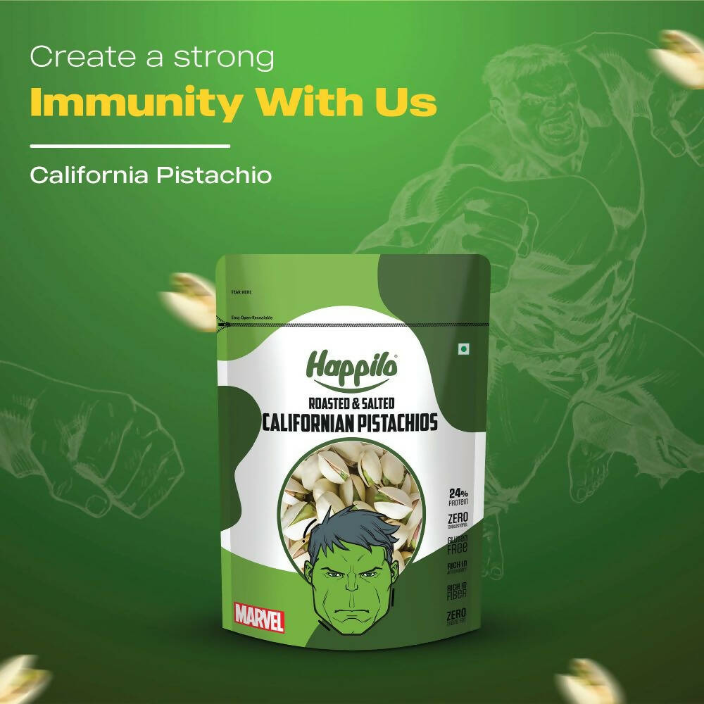 Happilo Roasted & Salted Californian Pistachios-Marvel Hulk Edition