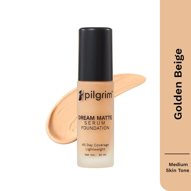 Pilgrim Dream Matte Serum Foundation With Matte & Poreless All Day Coverage Lightweight - Golden Beige Main Image