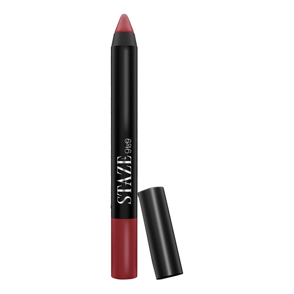 Staze 9 To 9 Pout On Matte And Smudgeproof Lip Crayon - 10 Royally Ruby