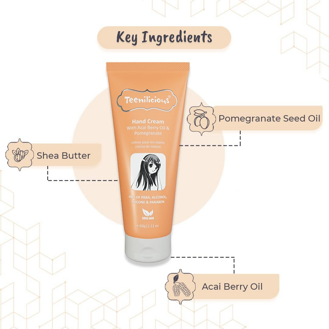 Teenilicious Hand Cream With Acai Berry Oil & Pomegranate