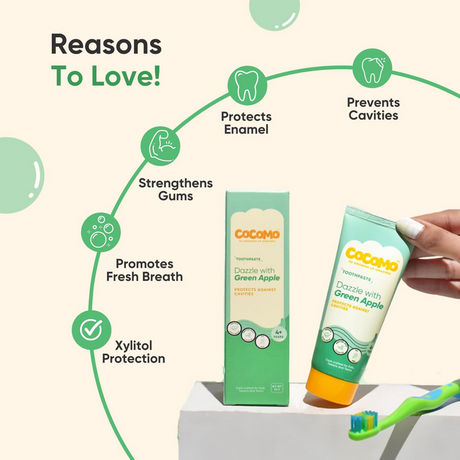Cocomo Dazzle With Green Apple Toothpaste For Kids Main Image