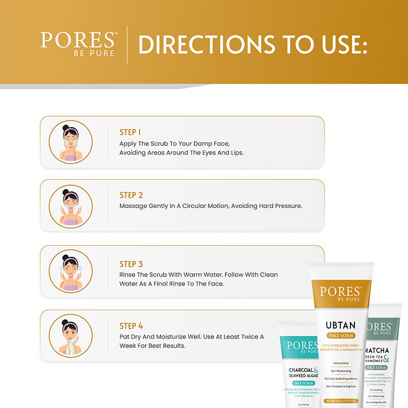 Pores Be Pure Ubtan Detan Face Scrub