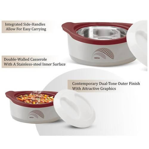 Milton New Marvel 1000 Inner Steel Casserole For Roti/Chapati - Brown Color