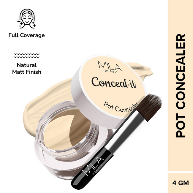 Mila Beaute Conceal It Pot Concealer Creamy Matte Finish with SPF 15 - Rich Vanilla Main Image