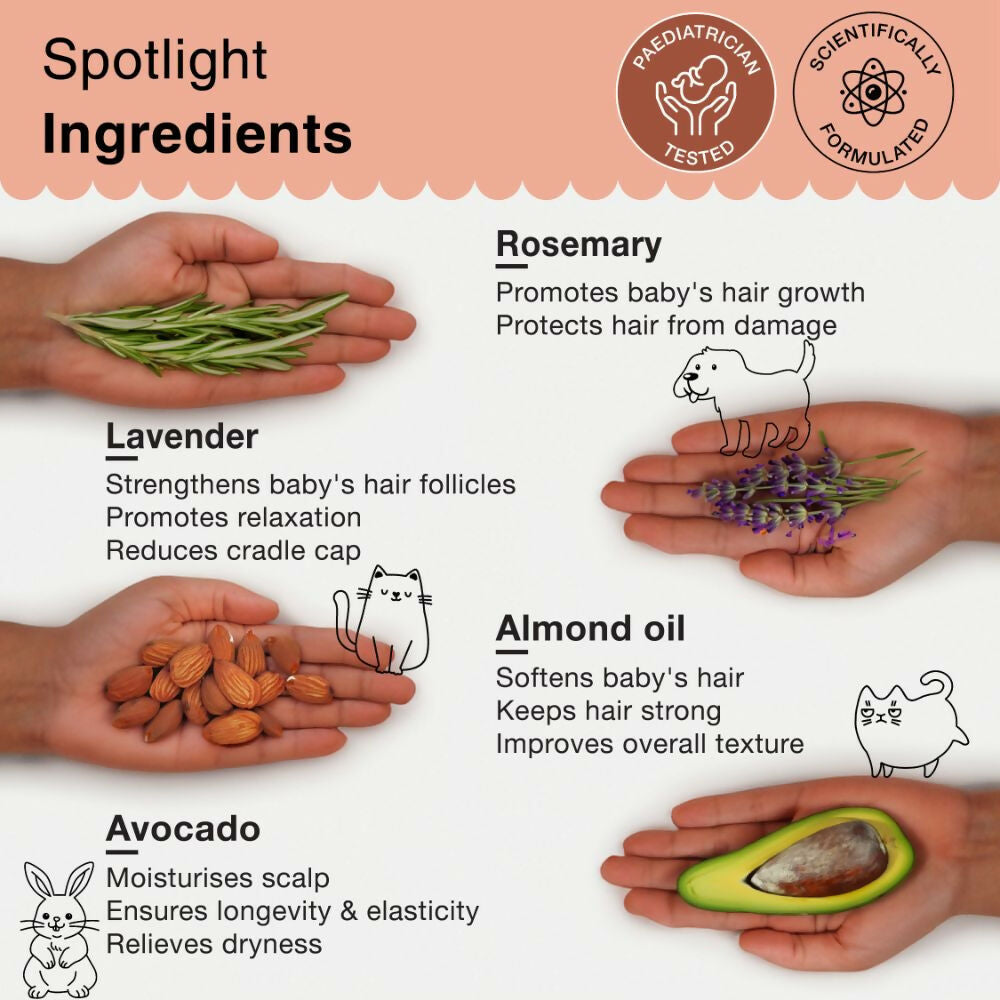 Soulflower Rosemary Lavender Baby Hair Oil