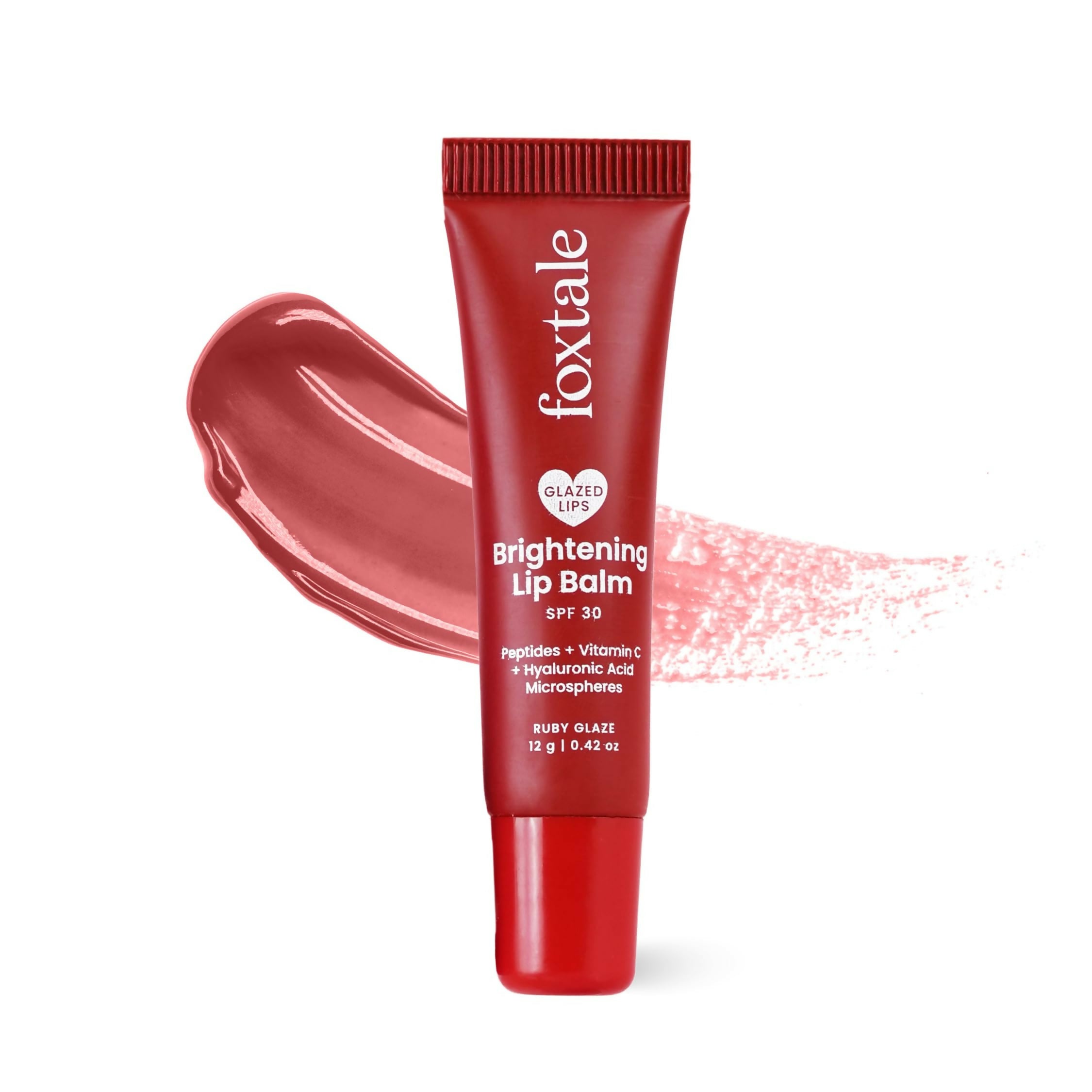 Foxtale Brightening SPF 30 Lip Balm - Ruby Glaze (Blueberry), Brightens Lips, Reduces Pigmentation