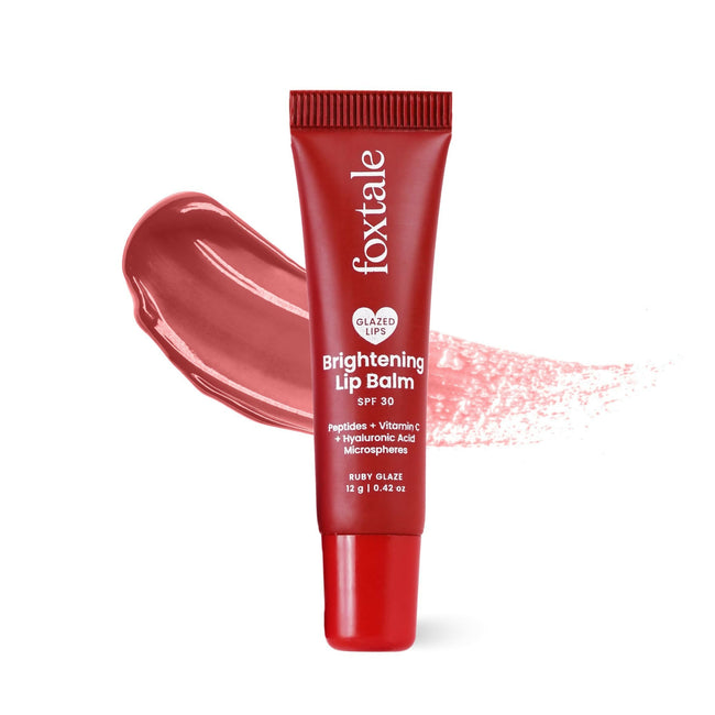 Foxtale Brightening SPF 30 Lip Balm - Ruby Glaze (Blueberry), Brightens Lips, Reduces Pigmentation Hover Image