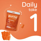 Purna Gummies Superfruits Collagen Mixed Fruit Flavour Gummies for Hair and Skin