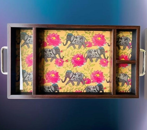 Collectibles India Wooden Serving Tray