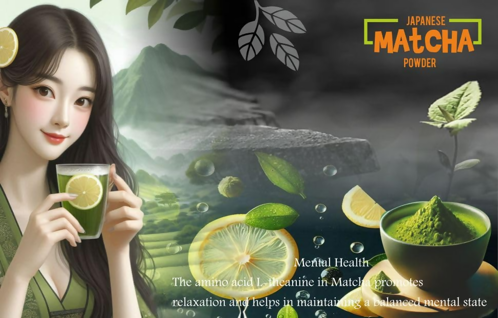 Eteasy Japanese Ceremonial Grade Matcha Honey Lemon Juice Green Tea