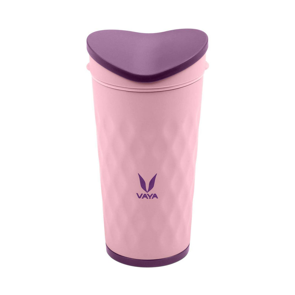 Vaya Drynk Kid'S Stainless Steel Tumbler With Spill-Proof Pediasafe Lid - 350ml (Pink)