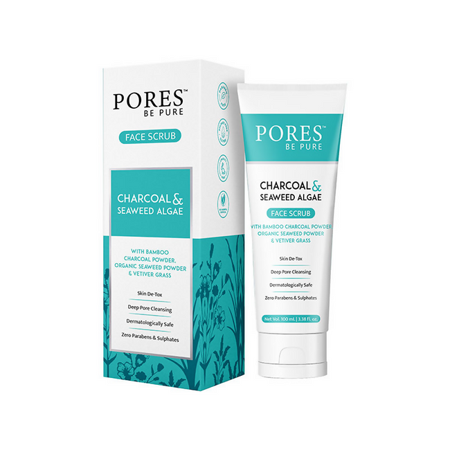 Pores Be Pure Charcoal Gel Face Scrub With Seaweed & Algae Hover Image