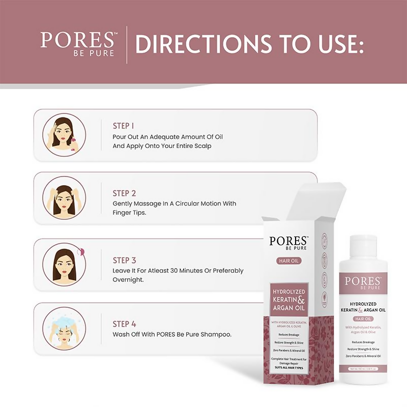 Pores Be Pure Keratin & Argan Hair Oil