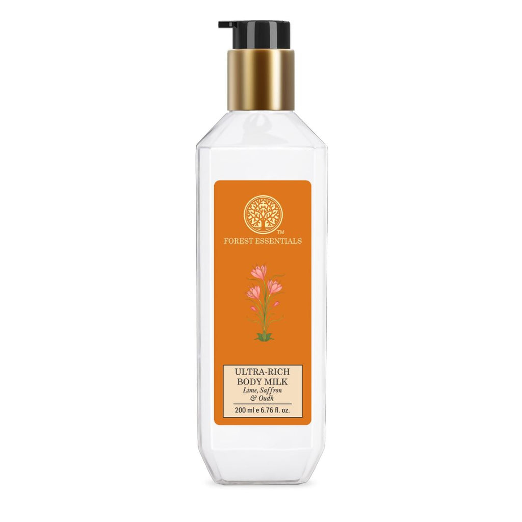 Forest Essentials Ultra-Rich Body Milk Lime Saffron & Oudh