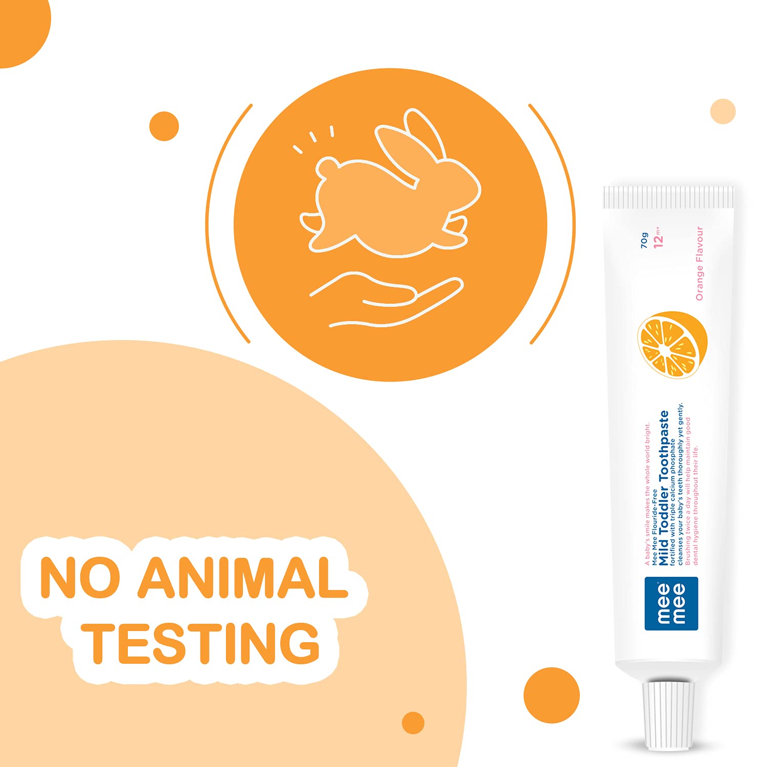 Mee Mee Fluoride-Free Mild Toddler Toothpaste - Orange Flavor