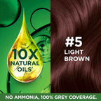 Garnier Color Naturals Crème hair color, Shade 5 Light Brown, 70ml + 60g