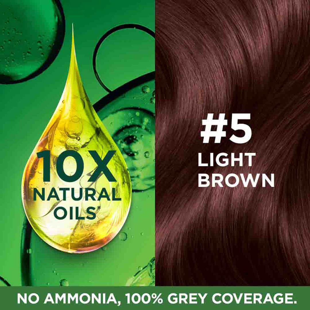 Garnier Color Naturals Crème hair color, Shade 5 Light Brown, 70ml + 60g