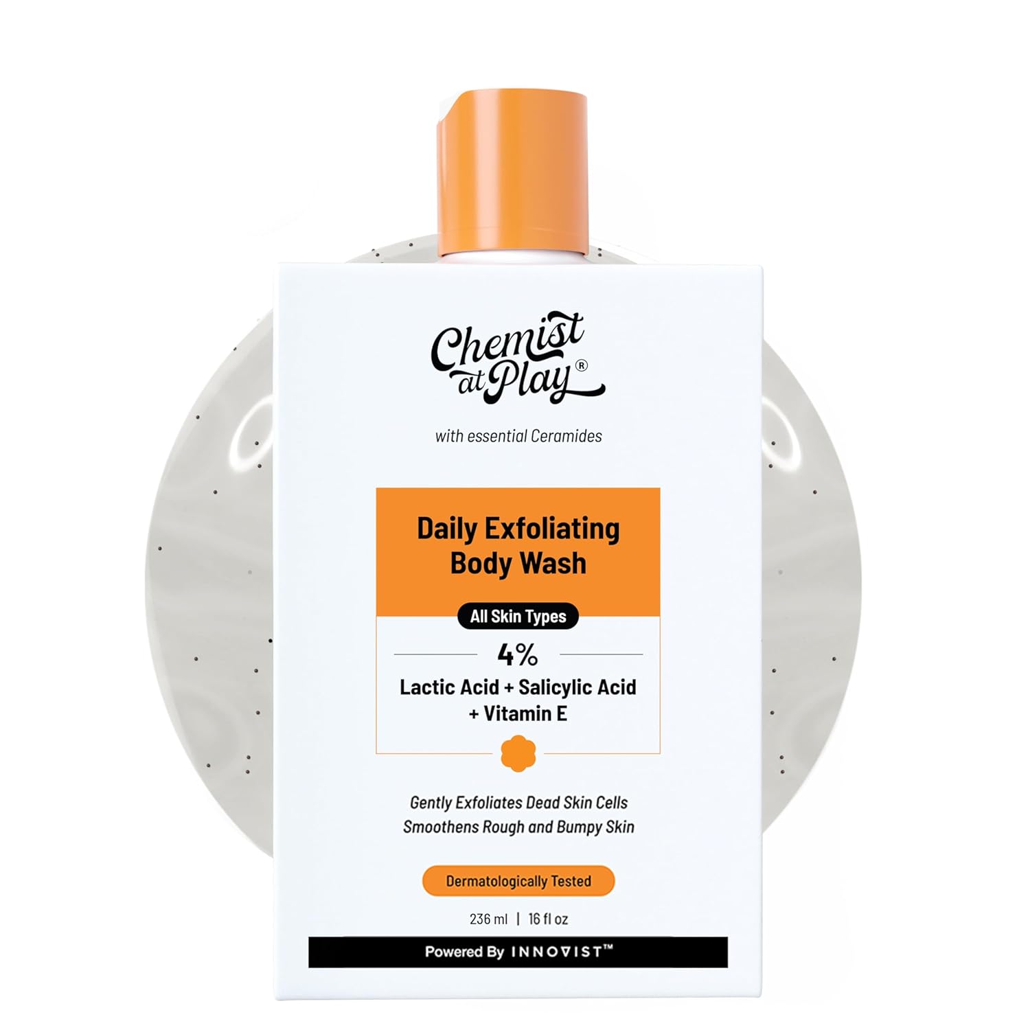 Chemist At Play Exfoliating Body Wash, 4% (Salicylic Acid, Vitamin E and Lactic Acid)