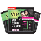 VIP Hair Color Shampoo Black 180ml for Men & Women 100% Grey Coverage