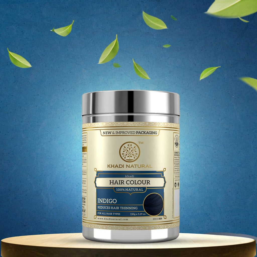 Khadi Natural Indigo Herbal Hair Color 150g Gray Coverage Chemical-Free