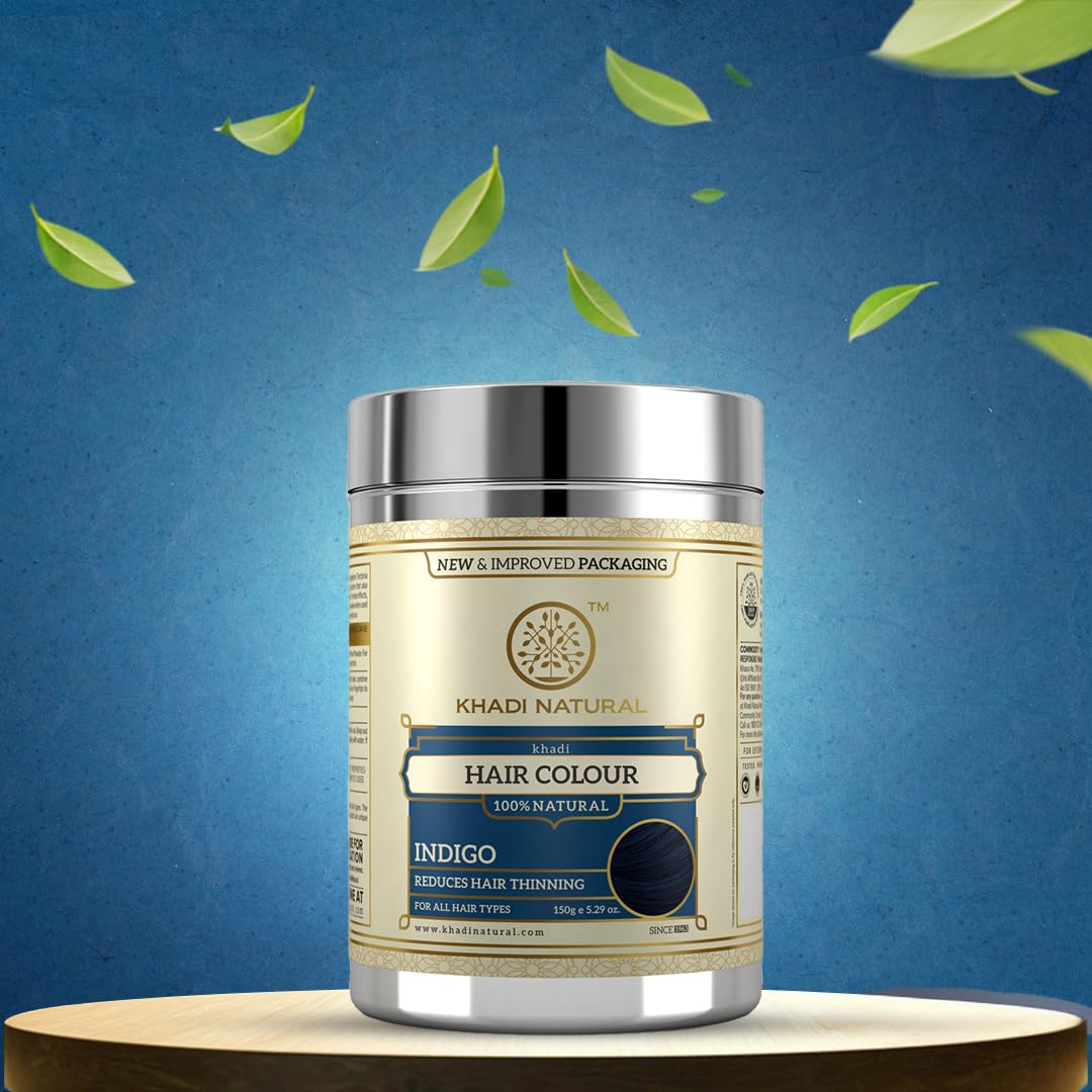 Khadi Natural Indigo Herbal Hair Color 150g Gray Coverage Chemical-Free