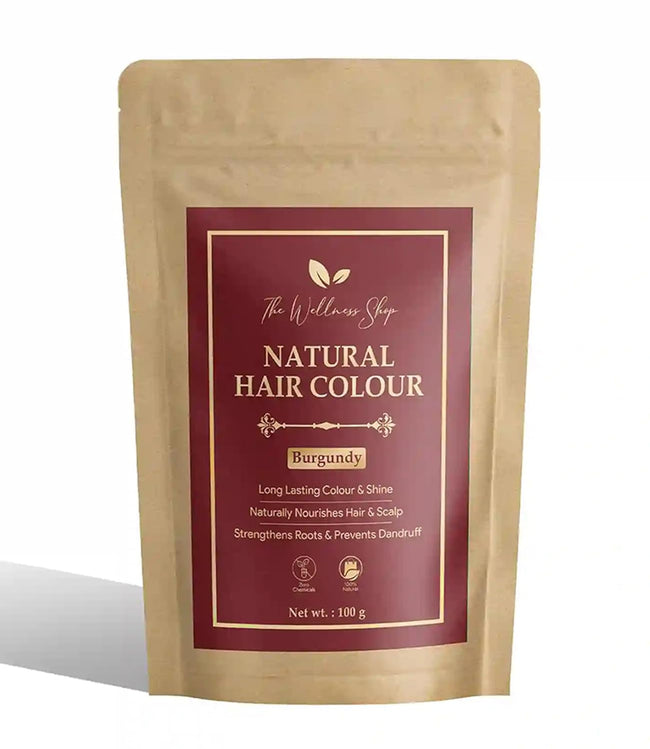 The Wellness Shop - Natural Black Hair Color | Long-lasting Hair Color & Healthy Shine | Ammonia Free Long Lasting Color for Stronger & Silkier Hair for Men and Women | Pack Of 1 (100gm / 3.38 fl oz) Main Image
