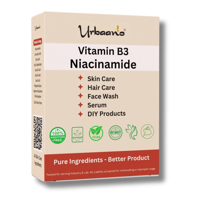 Urbaano Herbal Niacinamide Powder (Vitamin B3) For Making DIY Lotion, Cream, Serum & Skin Care Hover Image