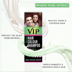 VIP Brown Hair Color Shampoo 180ml Quick Grey Coverage for Men & Women