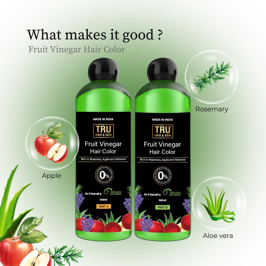 TRU HAIR & SKIN Fruit Vinegar Hair Color - 1000ml