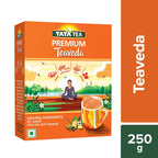 Tata Tea Teaveda Powder | Premium Assam Tea Leaves | Made With Goodness of Indian Herbals - Tulsi, Elaichi, Ginger & Brahmi