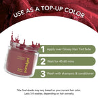 Ruby Wine Semi-Permanent Hair Color 120g - DIY Conditioner Formula