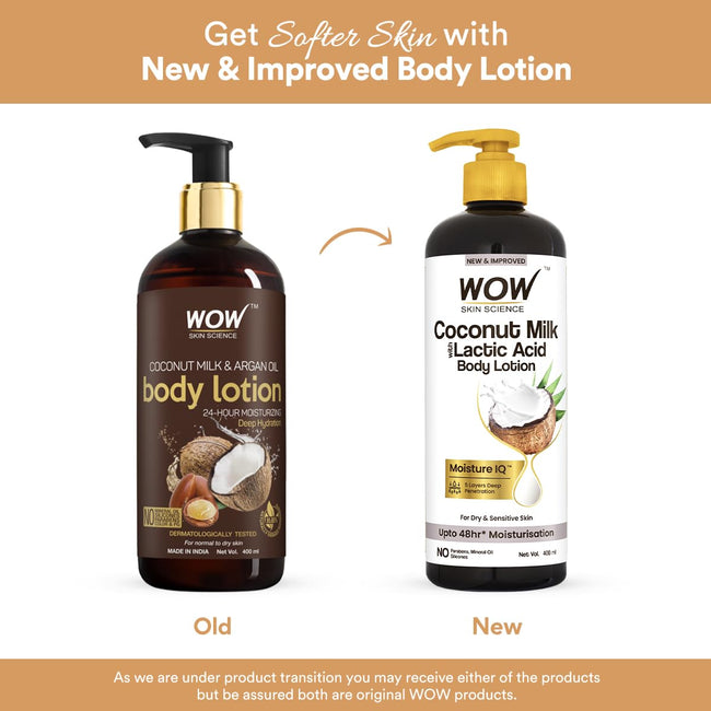 Wow Skin Science Coconut Milk and Argan Oil Body Lotion Main Image