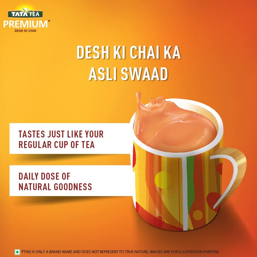 Tata Tea Teaveda Powder | Premium Assam Tea Leaves | Made With Goodness of Indian Herbals - Tulsi, Elaichi, Ginger & Brahmi