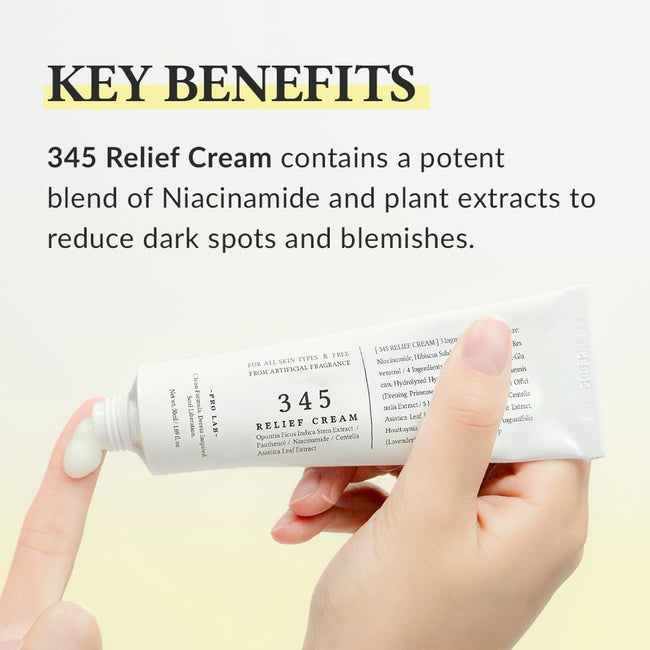 345 Relief Cream: Luxury Vegan Moisturizer for All Skin Types, 1.69 Fl Oz Main Image