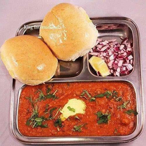 Stainless Steel 3 in 1 Plate with 3 Compartment - Set of 4