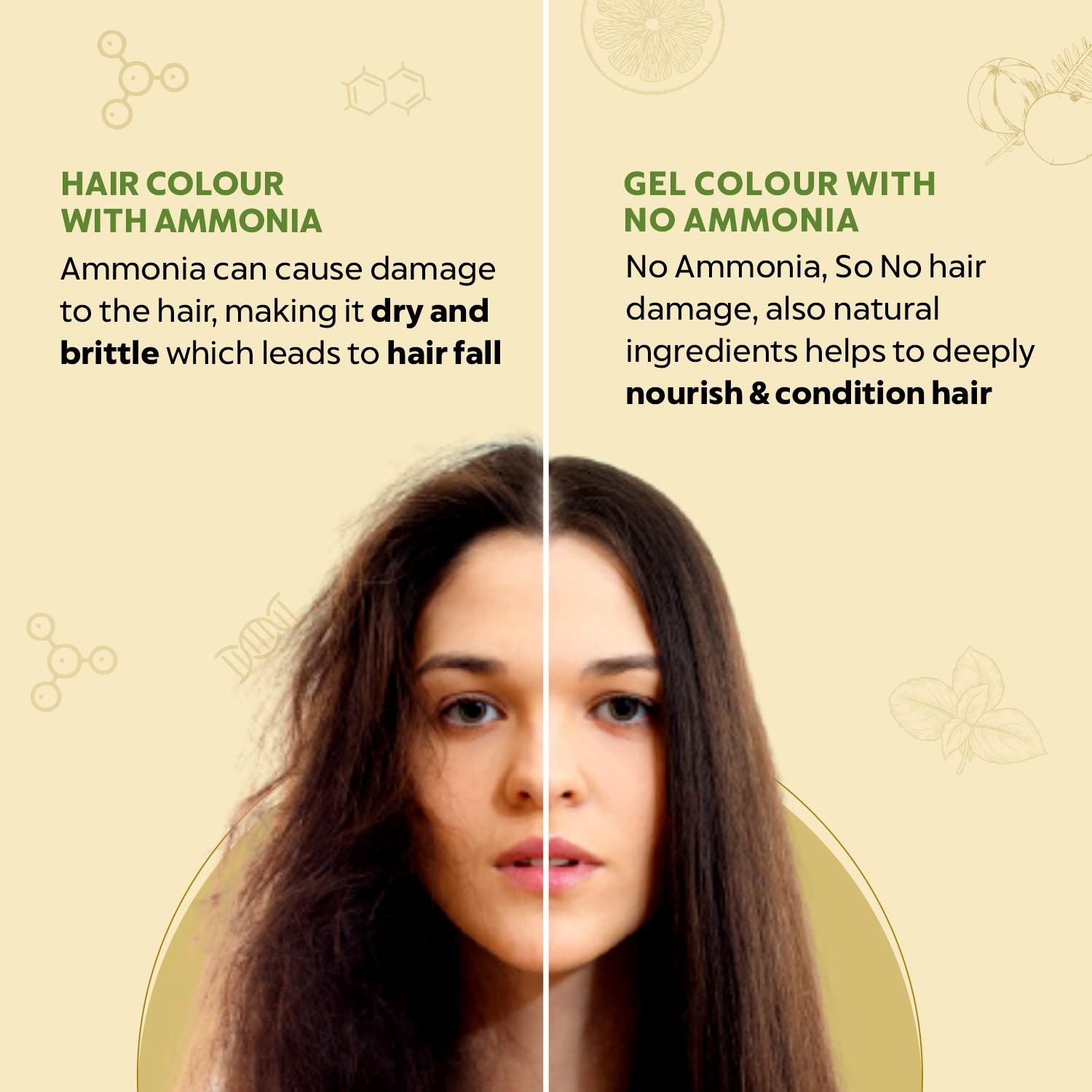 Indus Valley Natural Gel Hair Color Dark Brown 65ml Ammonia & PPD Free