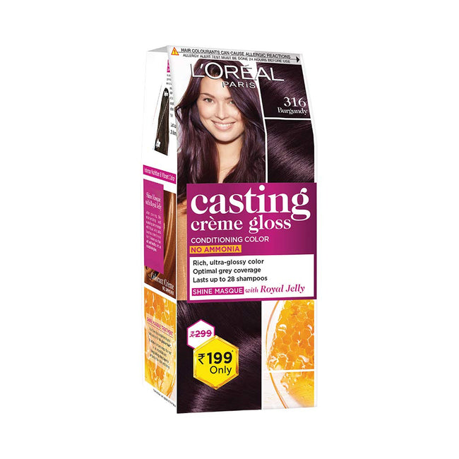 L'Oreal Casting Crème Gloss Hair Color 300 Darkest Brown 45g Main Image