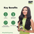 Indica Natural Black Hair Color Shampoo, Ammonia-Free, 180ml, Gloves Included