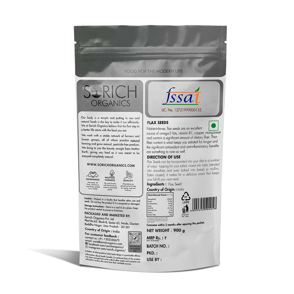 Sorich Organics Cold Milled Flax Seeds Powder