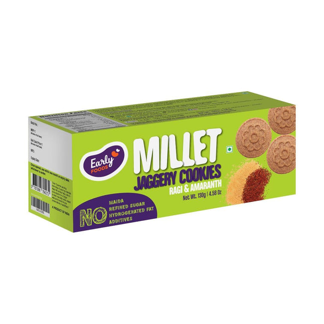 Early Foods Ragi Amaranth Jaggery Millet Cookies Hover Image