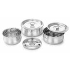 Stainless Steel Cooking & Serving Dish Pot Set of 3
