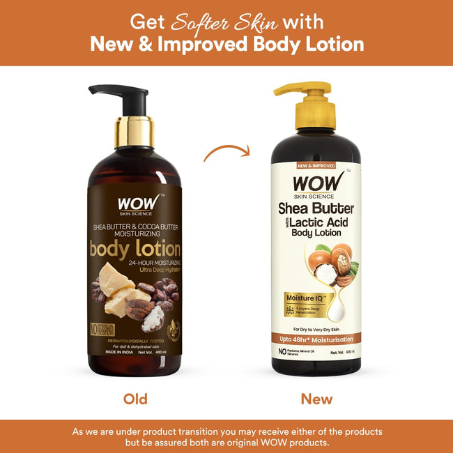 Wow Skin Science Shea Butter and Cocoa Butter Moisturizing Body Lotion Main Image
