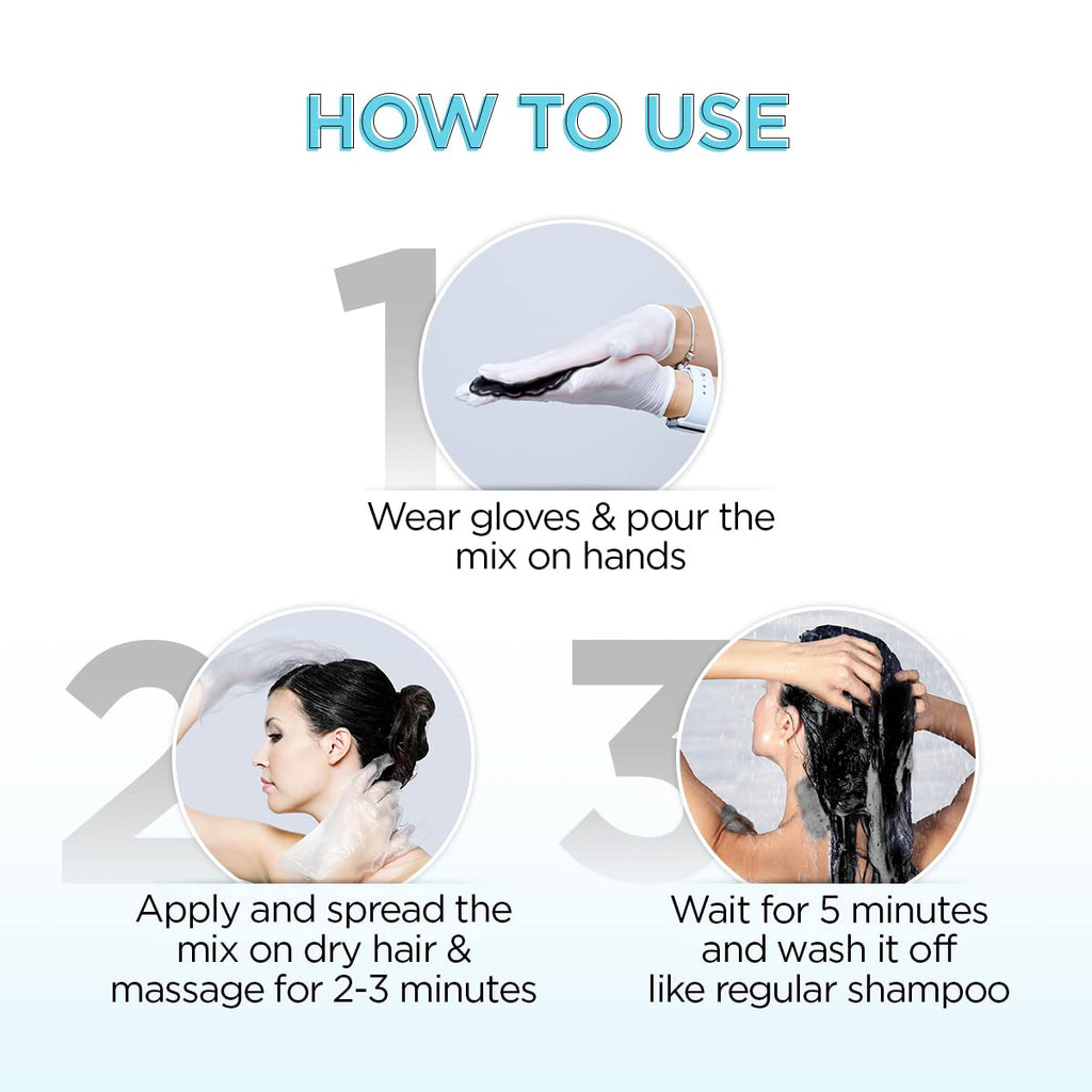 Bblunt 5-Minute Black Hair Color Shampoo for Grey Coverage 20ml x 5