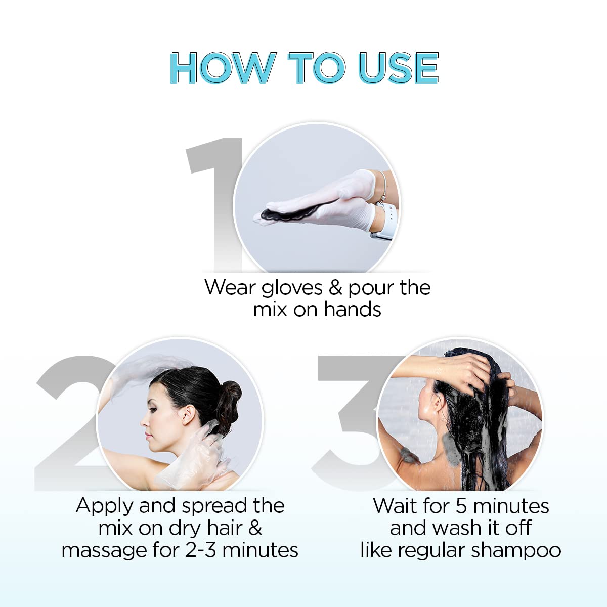 Bblunt 5-Minute Black Hair Color Shampoo for Grey Coverage 20ml x 5