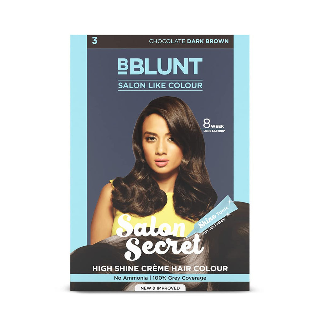 BBLUNT Shine Creme Hair Color Honey Brown 5.32 with Shine Tonic 108g