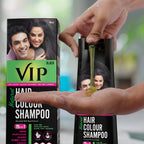VIP Hair Color Shampoo Black 180ml for Men & Women 100% Grey Coverage