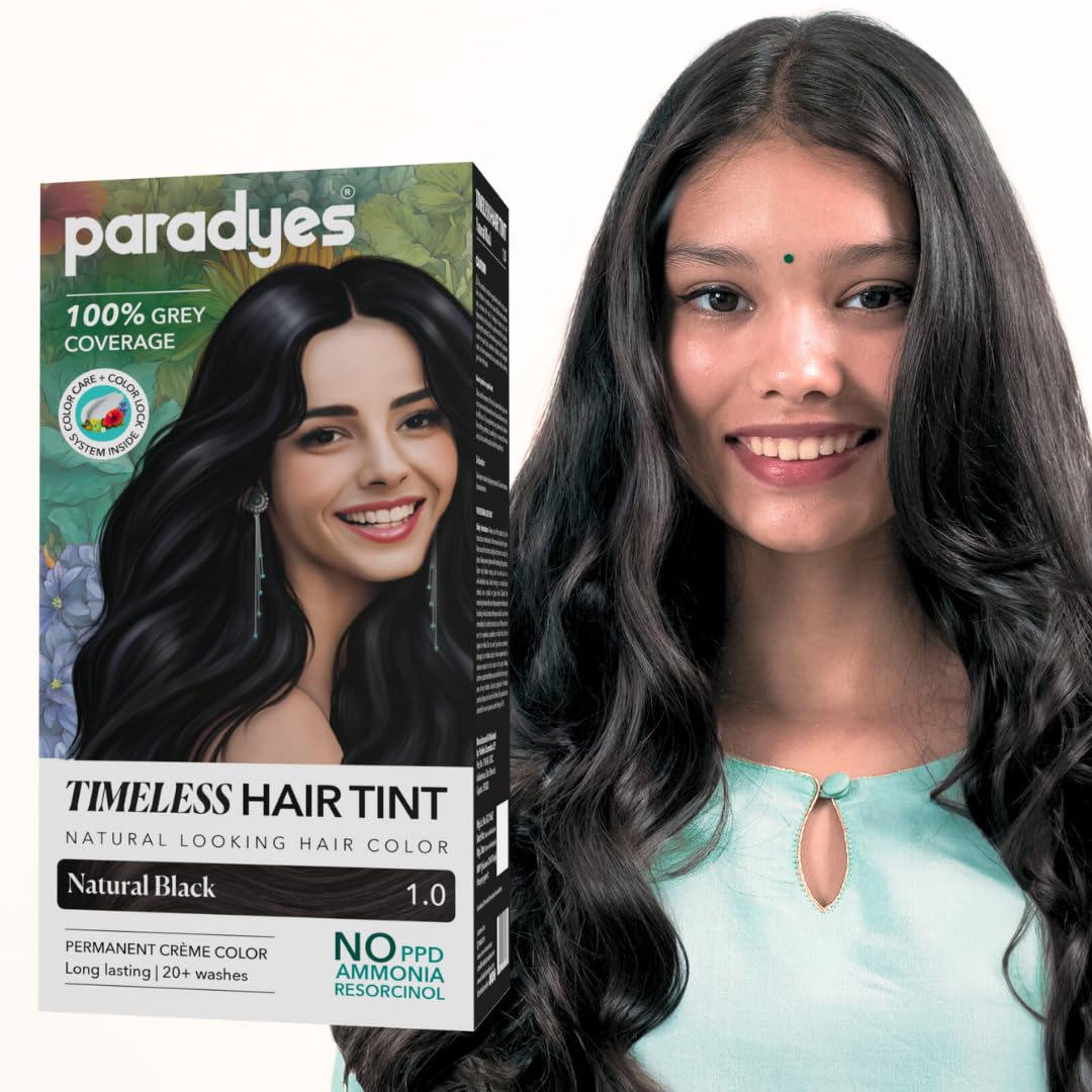 Paradyes Dark Brown Permanent Hair Color, Grey Coverage, No PPD or Ammonia