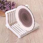 White Color - Folding Plastic Kitchen Dish Rack Stand Plate Holder - 2 Piece